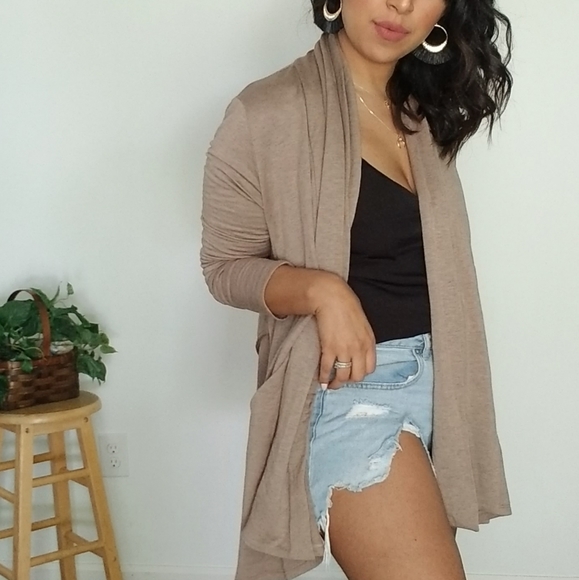 𝙇𝘼𝙎𝙏 𝙊𝙉𝙀 | ULTRAMODERN OPEN CARDIGAN MAUVE - Picture 7 of 8